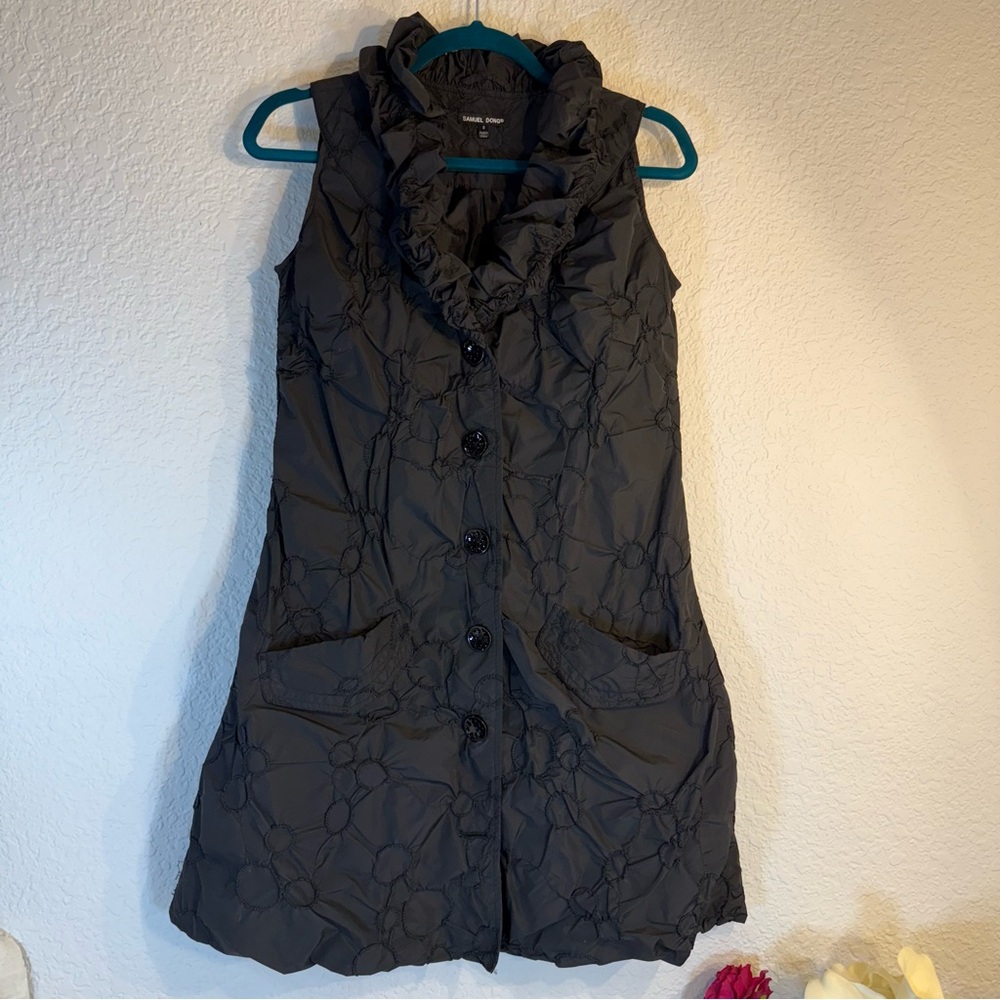 Samuel Dong sleeveless black textured dress/tunic‎ "bubble dress". Black Size S